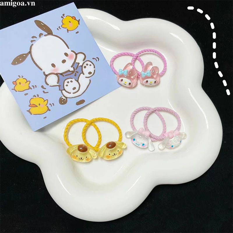 ✨✨Dây Cột Tóc sanrio Cao Su Mỏng Co Giãn Họa Tiết Hoạt Hình