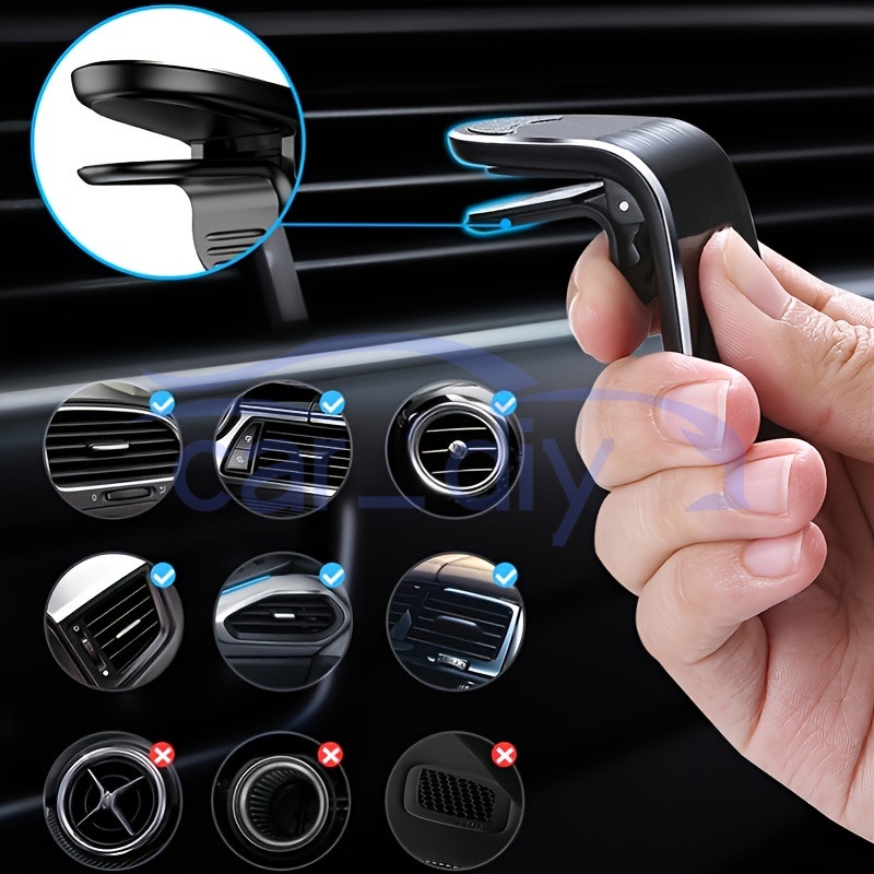 Giá Đỡ Điện Thoại mini Hình Chữ l Gắn Khe Điều Hòa Xe Hơi