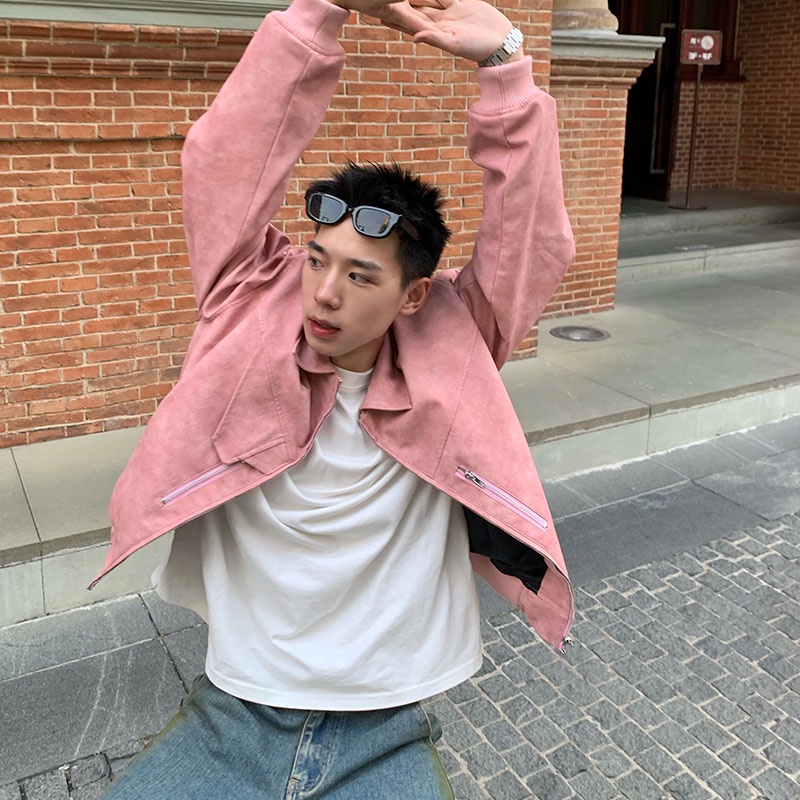 Áo Khoác bomber Dáng Rộng Ngắn Phong Cách retro Mỹ Mẫu Mới 2023 Thời Trang Mùa Thu Cho Nam