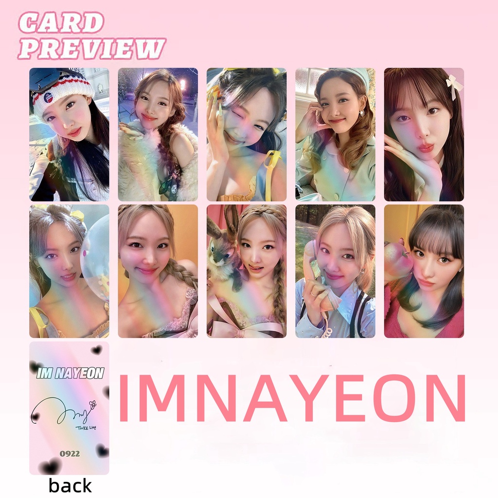 Set 10 Tấm Ảnh laser Hình Ba Chiều yeji mingyu gaeul jungwon rose Jisoo jungkook wonyoung the8 lomo Card Nhóm blackpink en-hypen seventeen Hai Lần