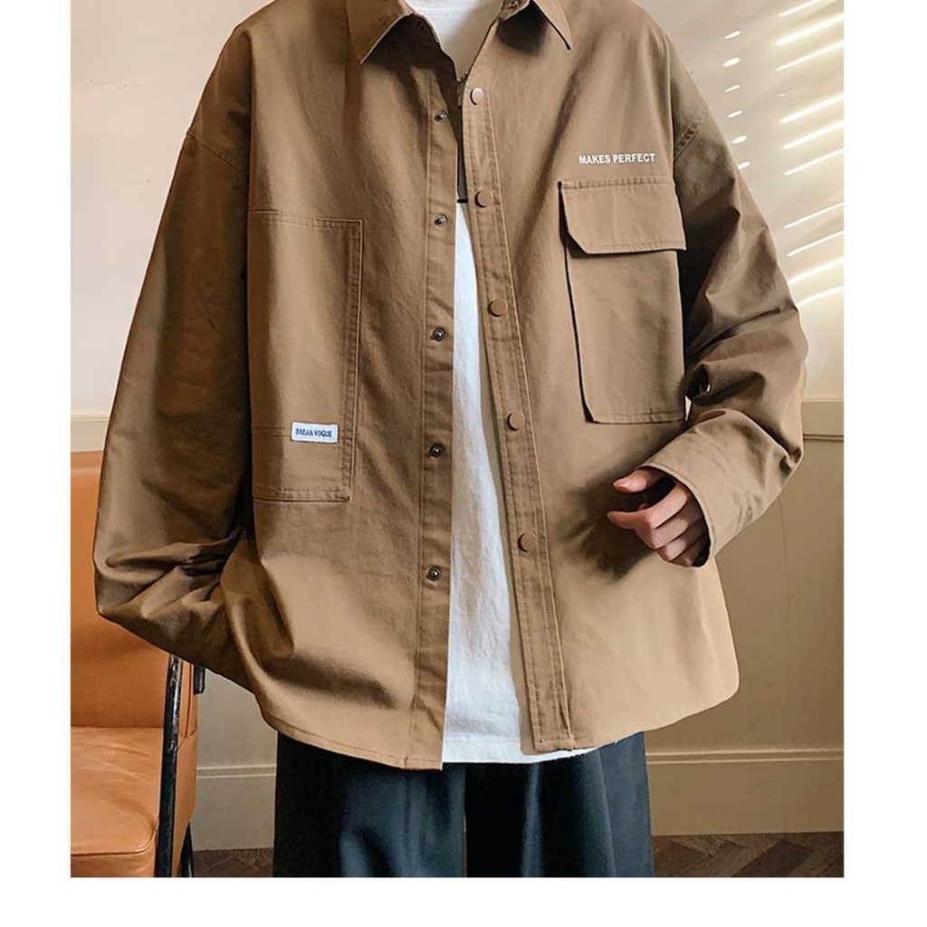 Áo Sơ Mi Tay Dài Dáng Rộng plus size m-8xl Phong Cách Hàn Quốc Cao Cấp Cho Nam