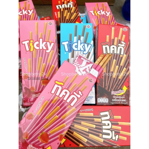 Bánh que Ticky Socola Sữa Thái Lan |hộp 20g/ 6que| Ăn Vặt Hiếu