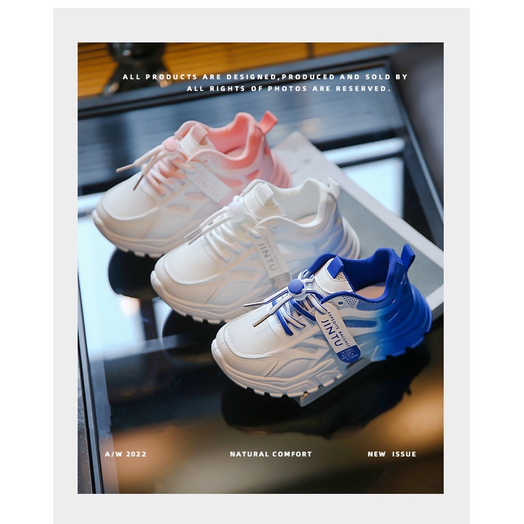 Giày Thể Thao Đế Mềm Phối Lưới Thoáng Khí Thời Trang Mùa Hè 2023 Cho Bé