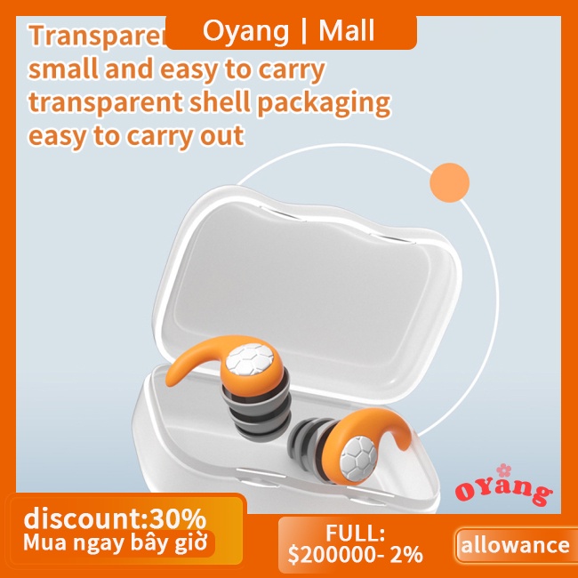 Oyang Nút Bịt Tai Bằng Silicon Chống Nước Thoải Mái Có Thể Tái Sử Dụng Dùng Khi Đi Bơi / Lướt Sóng / Ngủ