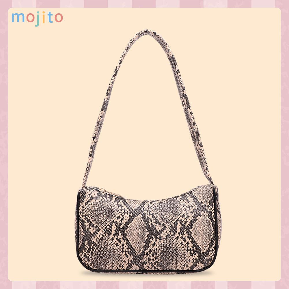 Túi Xách Da pu Họa Tiết Da Rắn Thời Trang Đường Phố Cho Nữ