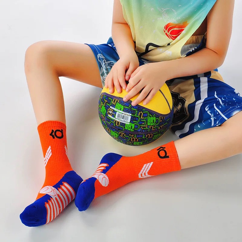 Vớ cotton Thoáng Khí Cao Đến Mắt Cá Chân nba Cho Bé Trai 8-15 Tuổi