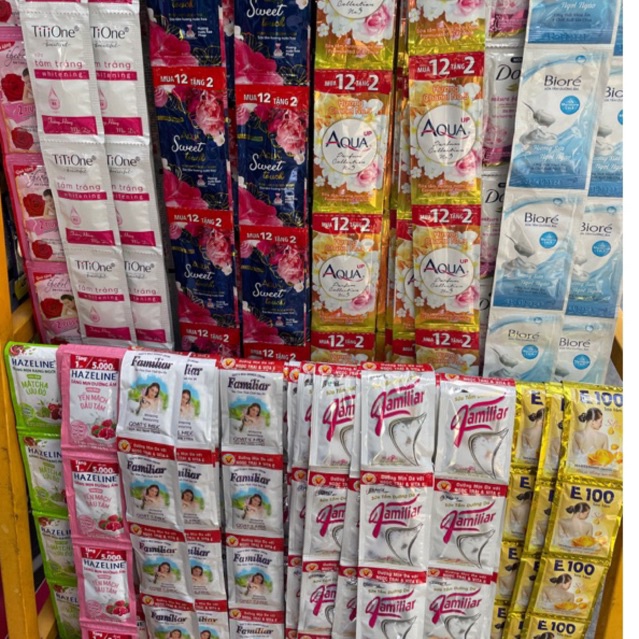 Dây Sữa Tắm Các Loại 10-16 gói Hàng Công Ty