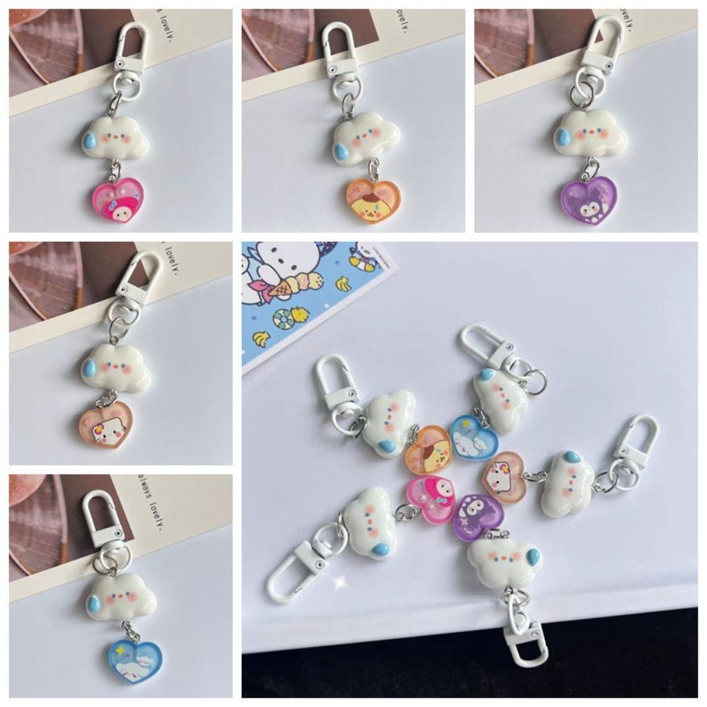 Mluck cinnamoroll Móc Khóa Hình Đám Mây Hoạt Hình my melody my melody Đám Mây Trái Tim Thiên Nhiên Bằng Nhựa resin Cho Nữ