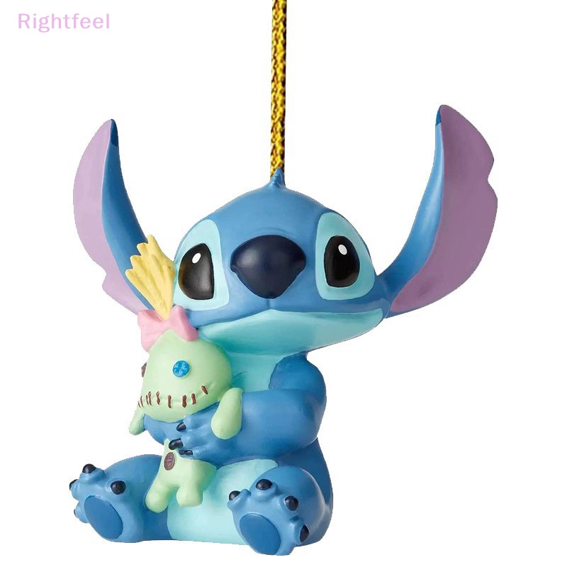 DISNEY Qfeel Đồ trang trí Nhân Vật lilo & stitch Hoạt Hình Bằng acrylic Trang Trí Cây Thông Giáng Sinh Mới