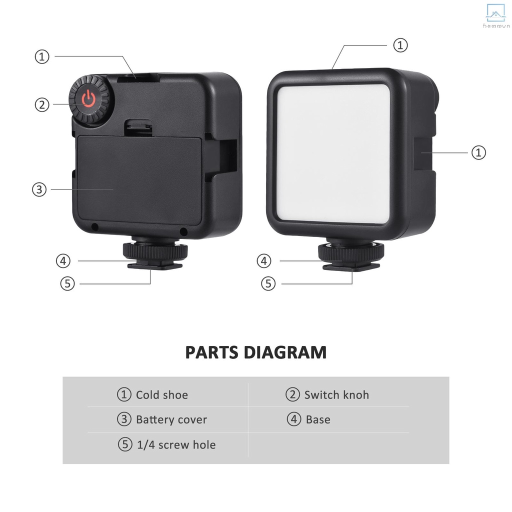 Đèn led mini Ánh Sáng 5600k 25 Hạt 3 Màu Chuyên Dụng Cho Chụp Ảnh #homevn