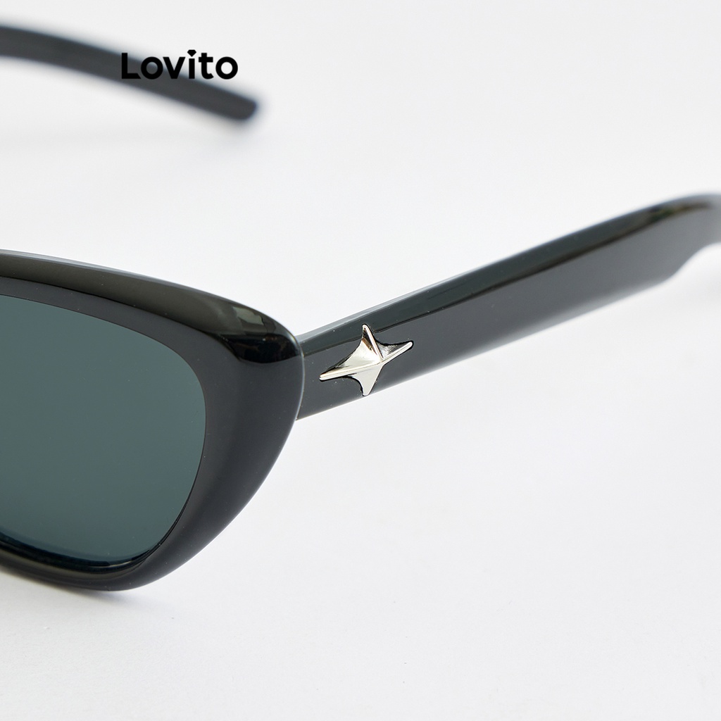 Kính mát mắt mèo Lovito màu trơn thường ngày cho nữ L63AD244