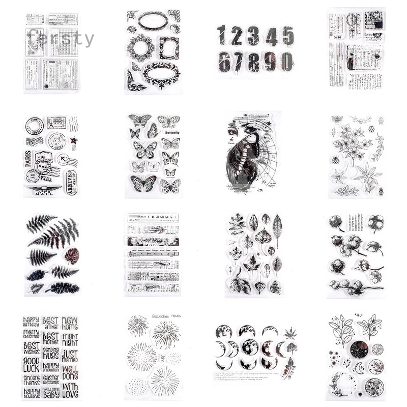 Fsy Tem Cao Su Trong Suốt Hình Hoa Trang Trí Sổ Tay diy