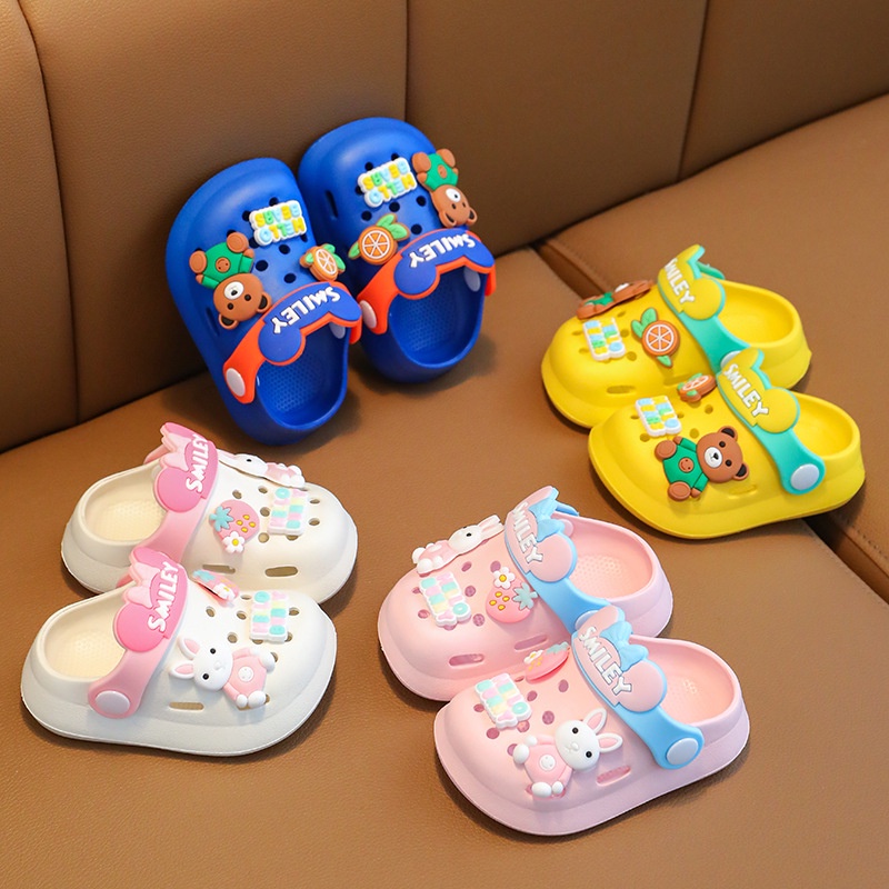 Giày sandal Không Trơn Thoải Mái In Họa Tiết Hoạt Hình Dễ Thương Phù Hợp Với Bé Trai / Bé Gái