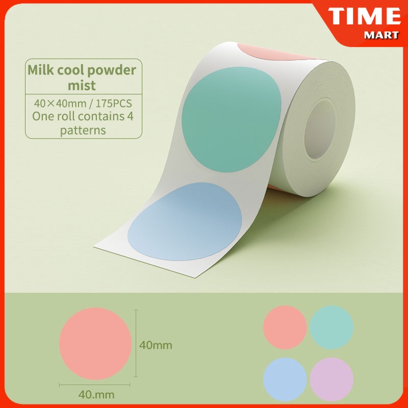 NIIMBOT B21/B1/B3S Nhãn tròn tự dính, chống nước, dán bánh, và tem niêm phong.