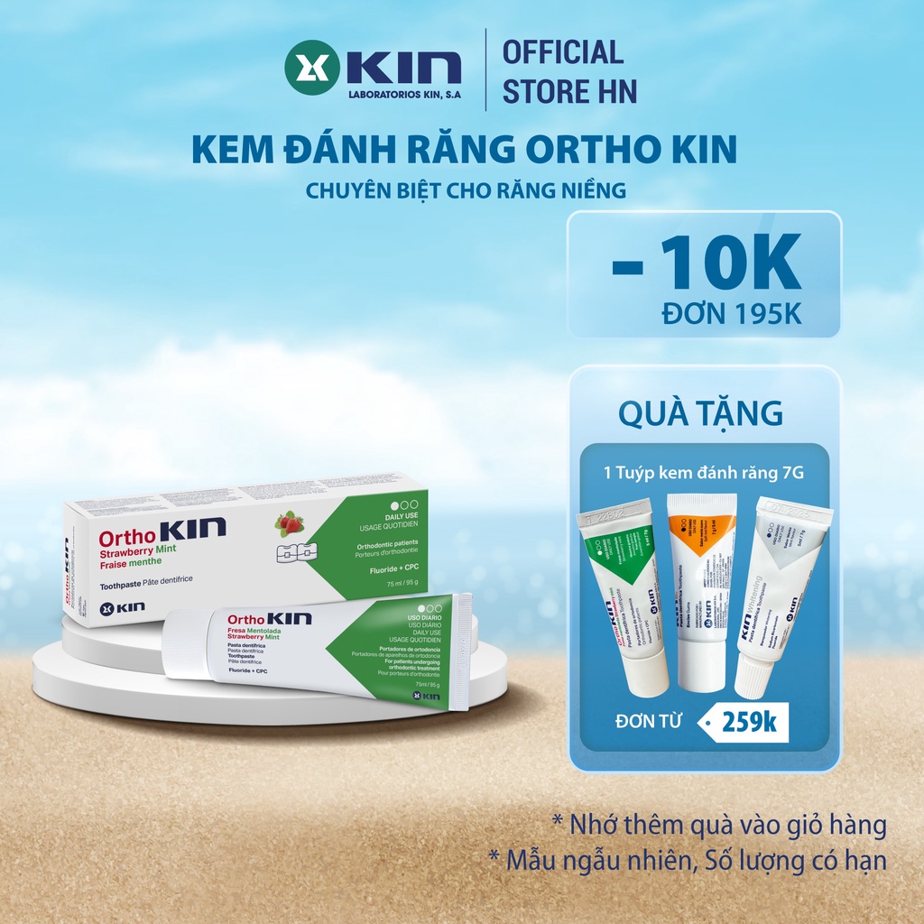 Kem Đánh Răng Ortho Kin Cho Răng Niềng, Chỉnh Nha Chăm Sóc Chuyên Biệt 75ml