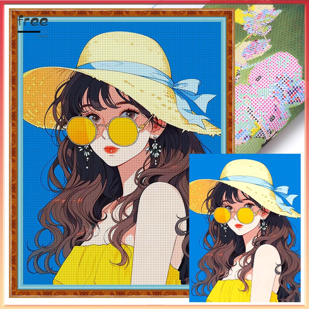 Nón Lưỡi Trai Thêu Hình Cô Gái Cá Tính 11ct 40X53Cm