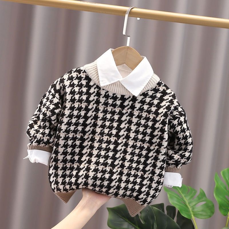 Áo sweater Dệt Kim Dày Dặn Phong Cách Hàn Quốc Thời Trang Thu Đông 2023 Cho Bé
