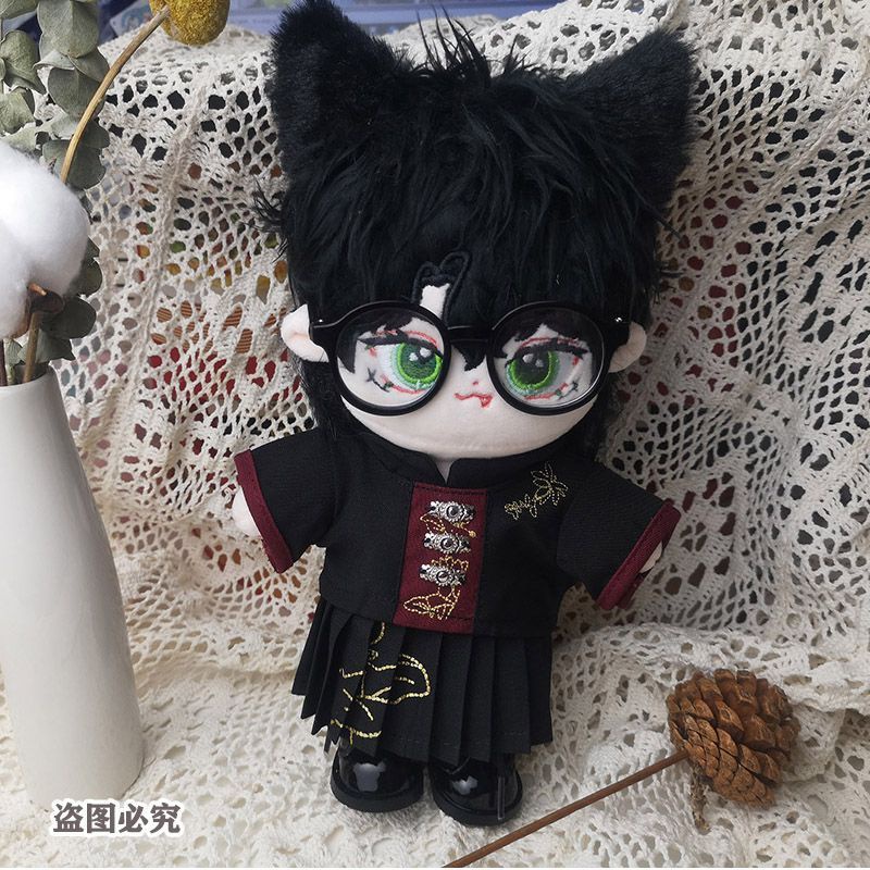 Cotton doll dress 20cm nude no attribute Chinese suit embroidery set doll boy and girl traditional antique style 0916
