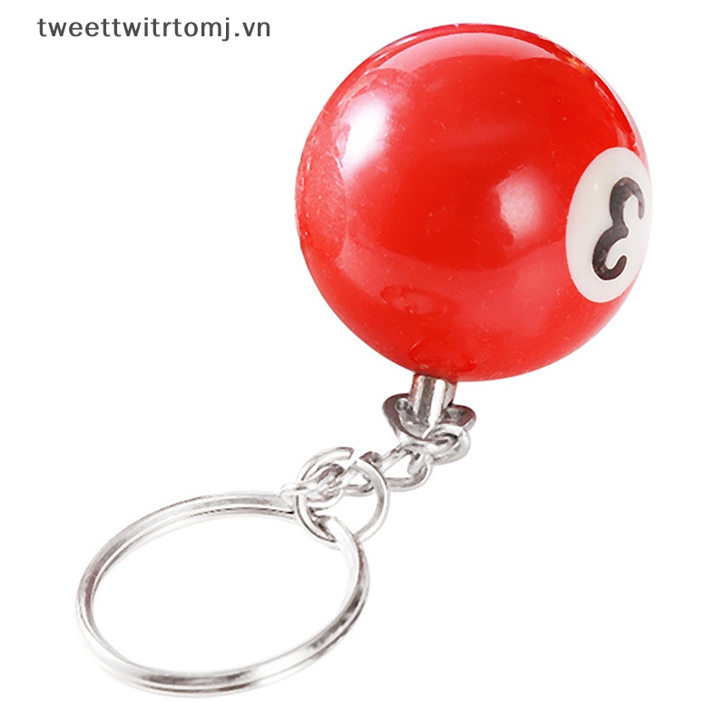 Móc Chìa Khóa 32mm Hình Bóng Bida Bằng Nhựa resin Sáng Tạo