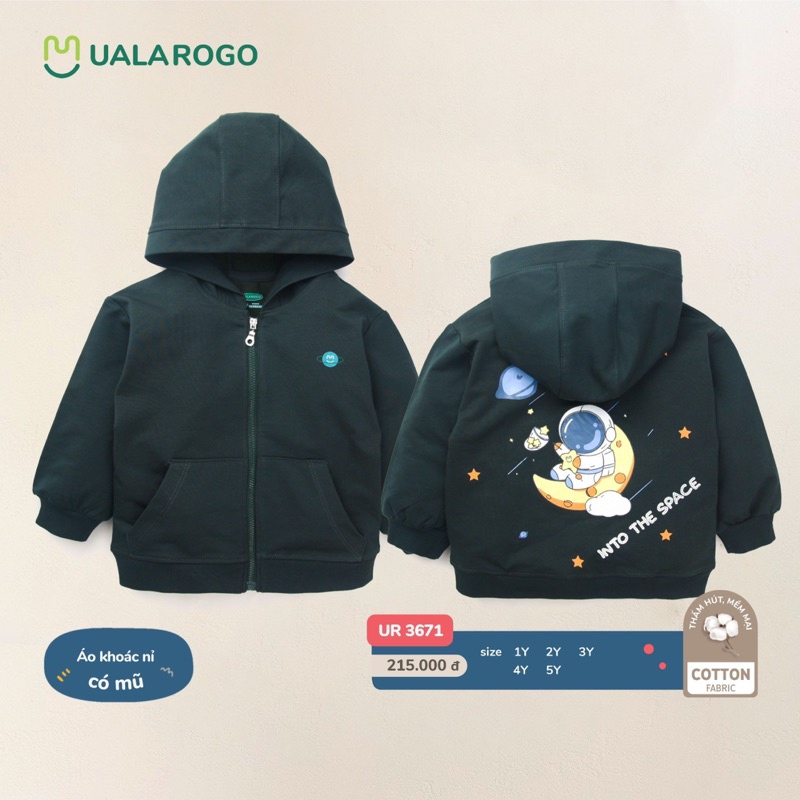 Uala rogo Set gi lê kèm quần nỉ thời trang cho bé trai gái