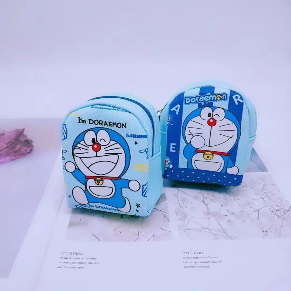 Ví Đựng Tiền Xu mini Bằng pu Hình Ba Lô doraemon / Kumamon Xinh Xắn Cho Bé Gái