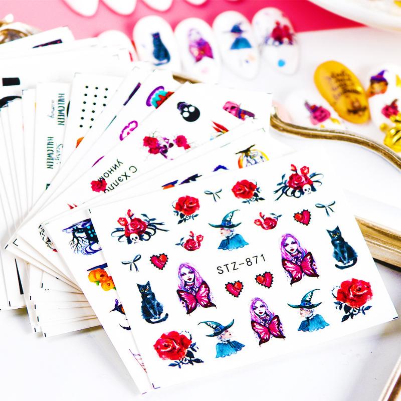 Miếng Dán Trang Trí Móng Tay Họa Tiết halloween Độc Đáo