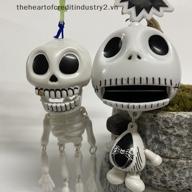Móc Khóa Hình Đầu Lâu Kéo Dây Sáng Tạo Trang Trí Ba Lô Nhỏ Làm Quà Tặng Bất Ngờ Vui Nhộn Cho Bữa Tiệc halloween