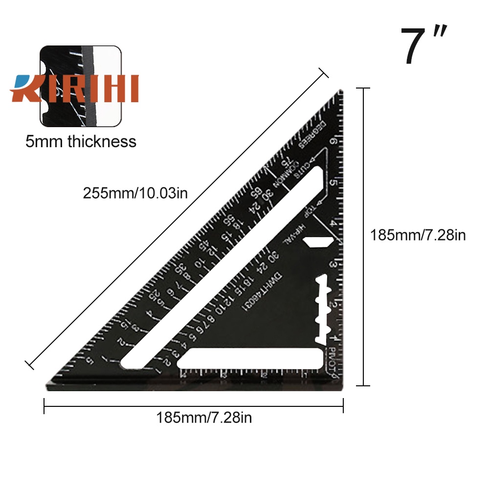 RIRIHI Thước Đo Góc 90 Độ 3d Bằng Hợp Kim Nhôm Chuyên Dụng Cho Thợ Mộc