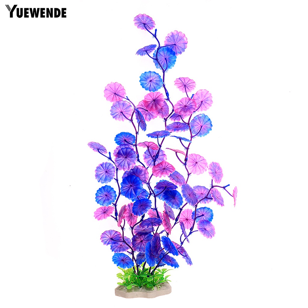 Yu.p Lá Sen Giả Bằng Nhựa Trang Trí Bể Cá