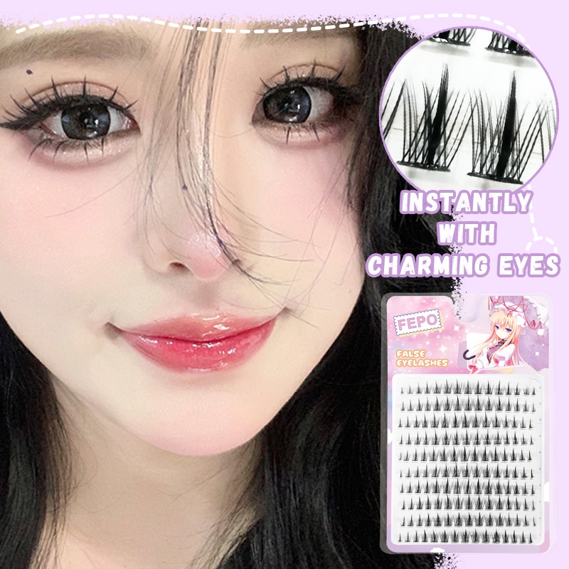 FEPO Set 10 hàng lông mi giả FEPO 3D dày tự nhiên 4mm-11mm