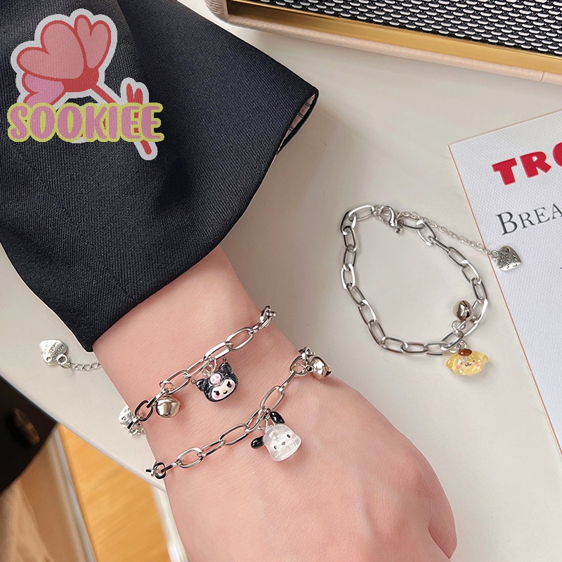 SANRIO  Vòng Tay Hoạt Hình kuromi Pompom my melody pochacco Dễ Thương Có Thể Điều Chỉnh Làm Quà Tặng Sinh Nhật Cho Nữ