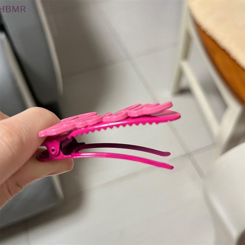 Kẹp Tóc Mái Màu Đỏ Hồng Với Họa Tiết Chữ Búp Bê barbie Quà Tặng Cho Bạn Gái