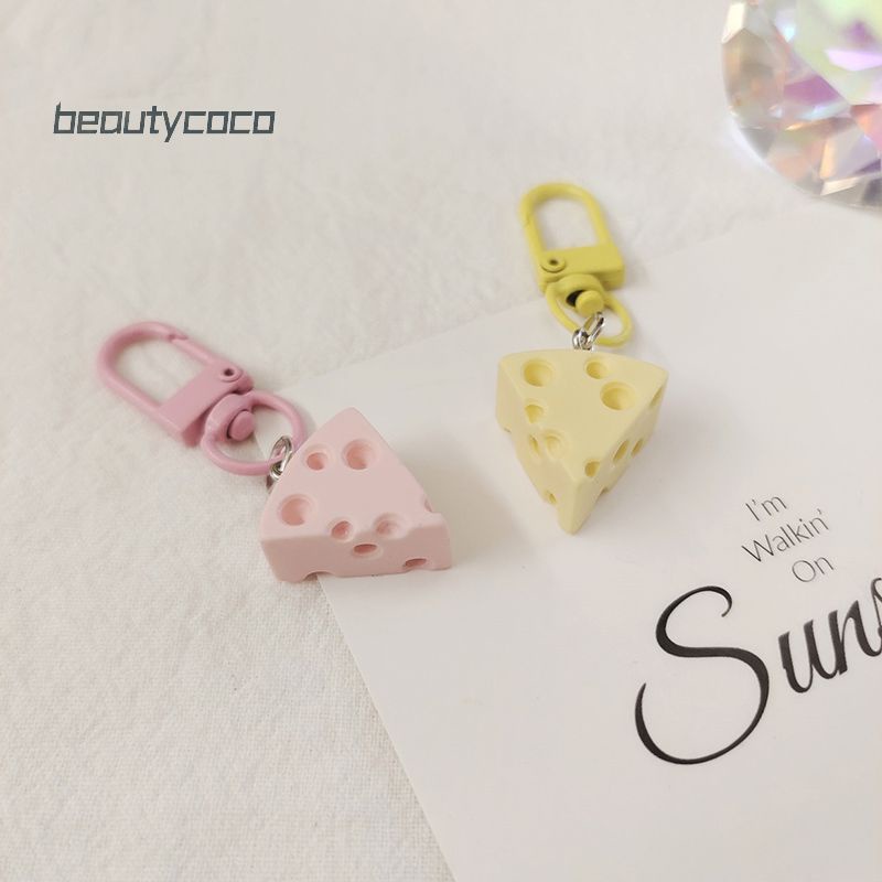 Beautycoco🍊Móc Khóa Hình Phô Mai Xinh Xắn Đáng Yêu