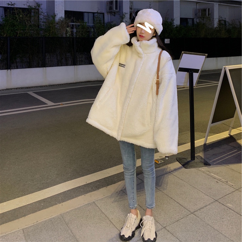 Áo Khoác Lót Lông Cừu cotton Thời Trang Thu Đông 2023 Dành Cho Nữ