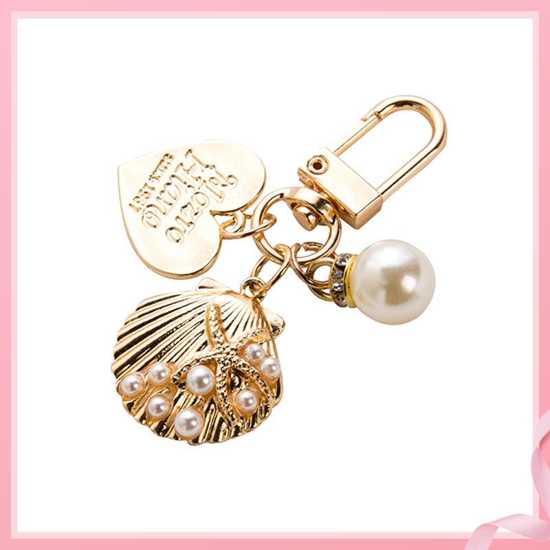 Dễ Thương Móc Khóa Hình Vỏ Sò Bằng Kim Loại Sáng Tạo