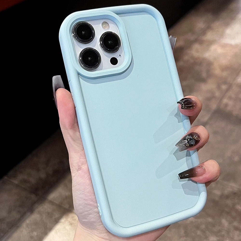 Iphone Ốp Điện Thoại silicone Mềm Dạng Nhám Màu macaron Chống Dấu Vân Tay Cho phone 15 15 11 12 13 14 max
