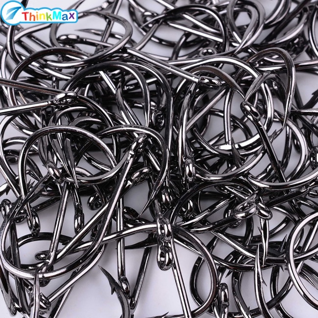20 Cái / 50 Chiếc Vòng Tròn Cá Chép Mắt Móc Câu Cá 2-22 # Thép Carbon Cao Móc Cá Có Vòng Câu Cá Phụ Kiện