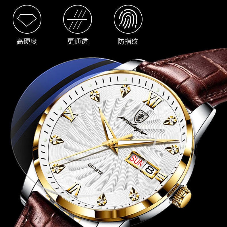 Đồng Hồ Đeo Tay Nam Lịch Dạ Quang Chống Nước