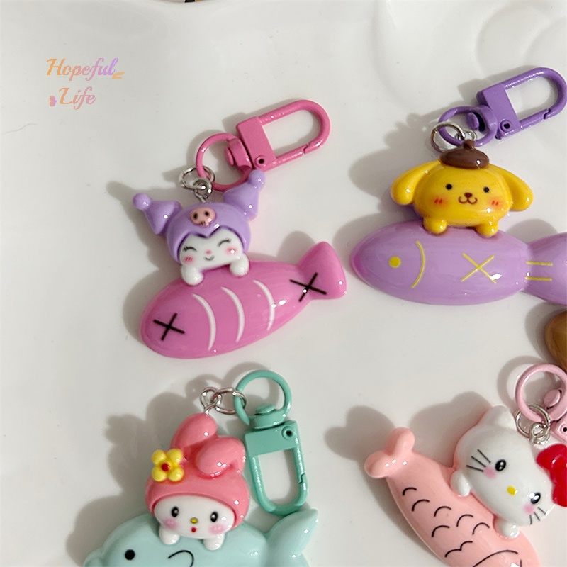 Móc Khóa mini Hình sanrio kitty kuromi pochacco melody Dễ Thương