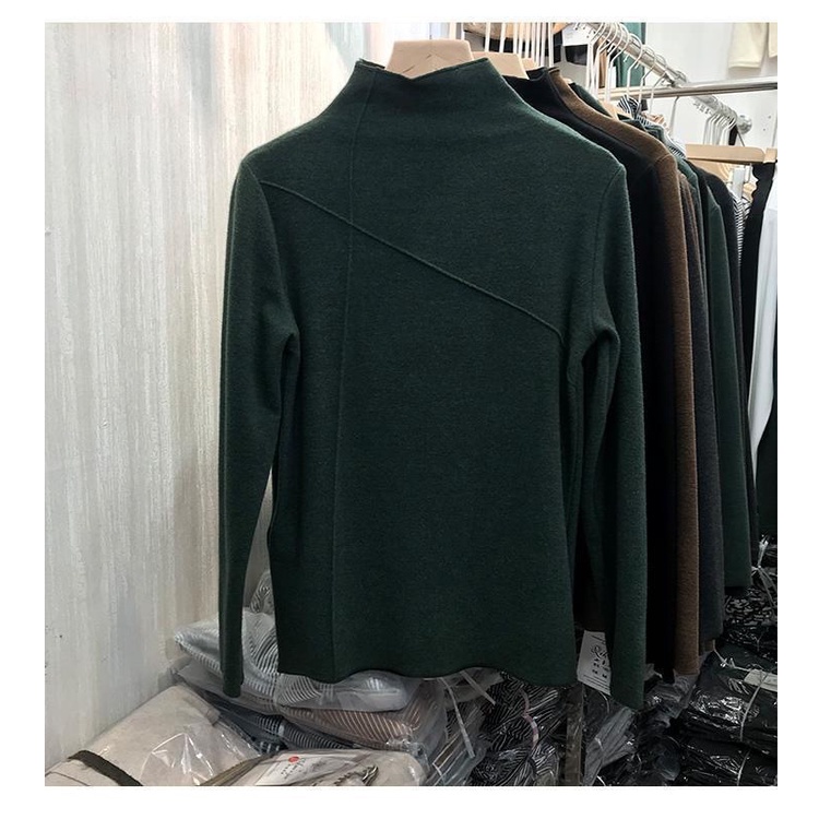 Áo Thun Tay DàI Cổ Cao MàU Trơn Đơn GiảN Cho Nữ m-3xl