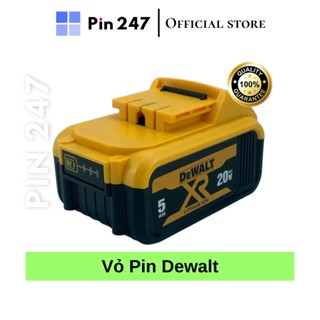 Vỏ Pin Dewalt Tàu Chân Ngắn (2,2cm) - Đóng Được 10 Cell 18650 - Có Led Báo Pin