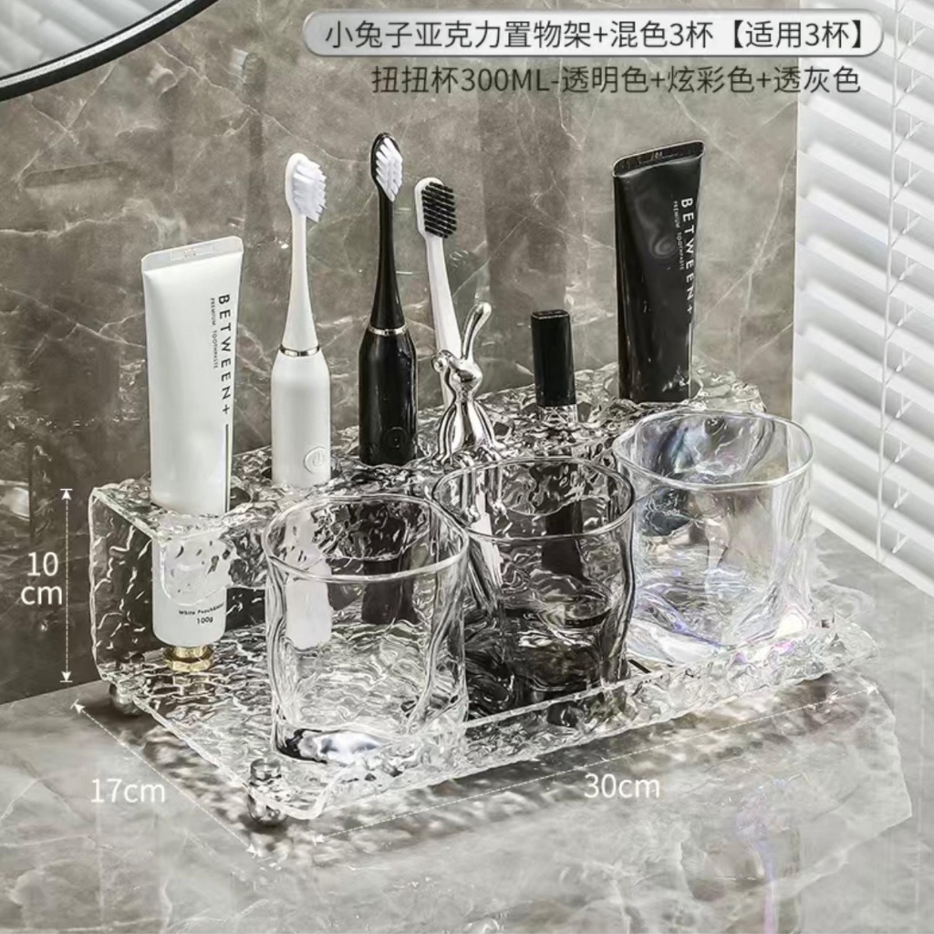 Giá Để Bàn Chải Đánh Răng Acrylic Sang Trọng, Kệ Đựng Bàn Chải Đánh Răng Dán Tường Phòng Tắm Nhà Vệ Sinh