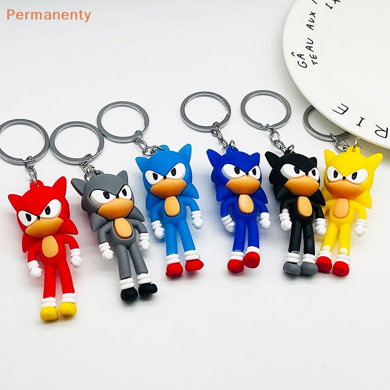 Móc Khóa Hình Nhím sonic x the hedgehog Hoạt Hình Bằng Silicon Làm Quà Tặng