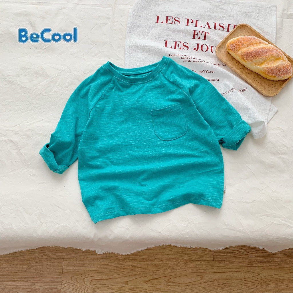 Áo Giữ Nhiệt Túi Ngực Cho Bé Chất Thun Cotton Cao Cấp, Áo Thun Thu Đông Cho Bé Từ 9-27kg