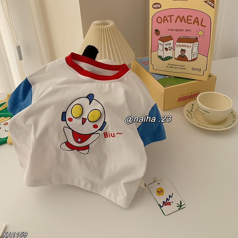 Áo Thun Tay Ngắn Chất Liệu cotton In Họa Tiết Hoạt Hình Phong Cách Hàn Quốc Thời Trang Mùa Hè 202