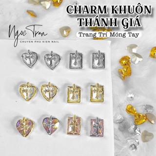 Charm kim loại khuôn thánh giá vàng bạc mới 2023 | trang trí móng tay