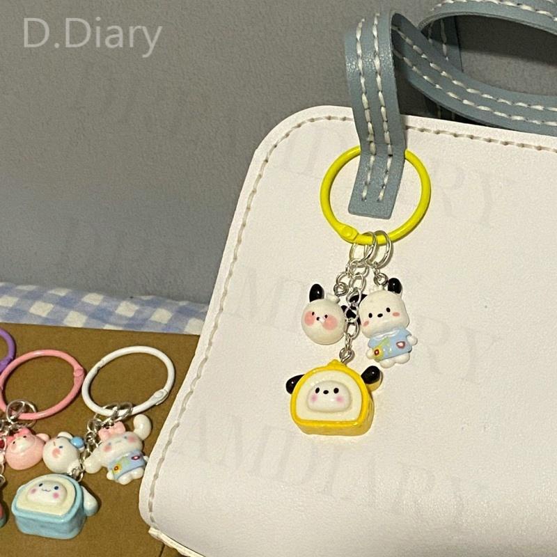 Móc Khóa Ba Đầu sanrio Màu Kẹo Cá Tính Sáng Tạo