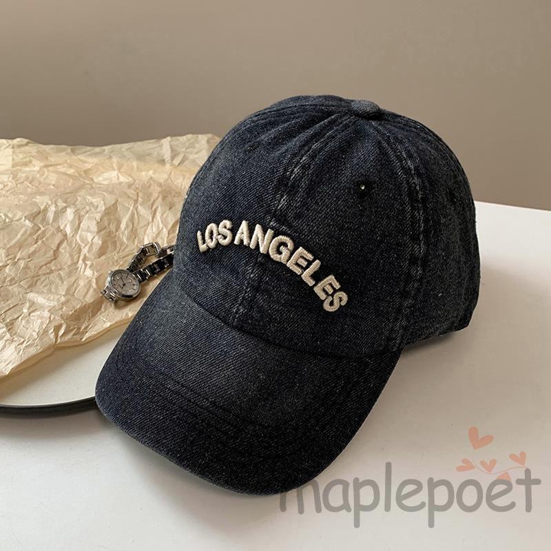 Mũ bóng chày denim cho nữ Mũ rộng vành Hàn Quốc Mũ lưỡi trai phong cách Nhật Bản cho học sinh