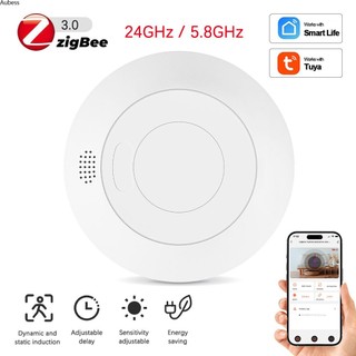 Tuya Zigbee Wifi 24g Cảm biến sự hiện diện của con người Cảm biến độ sáng chiếu sáng Cảm biến radar Mmwave Cảm biến chuyển động vi mô của con người Cảm biến tĩnh Cảm biến chuyển động Pir AubessDS