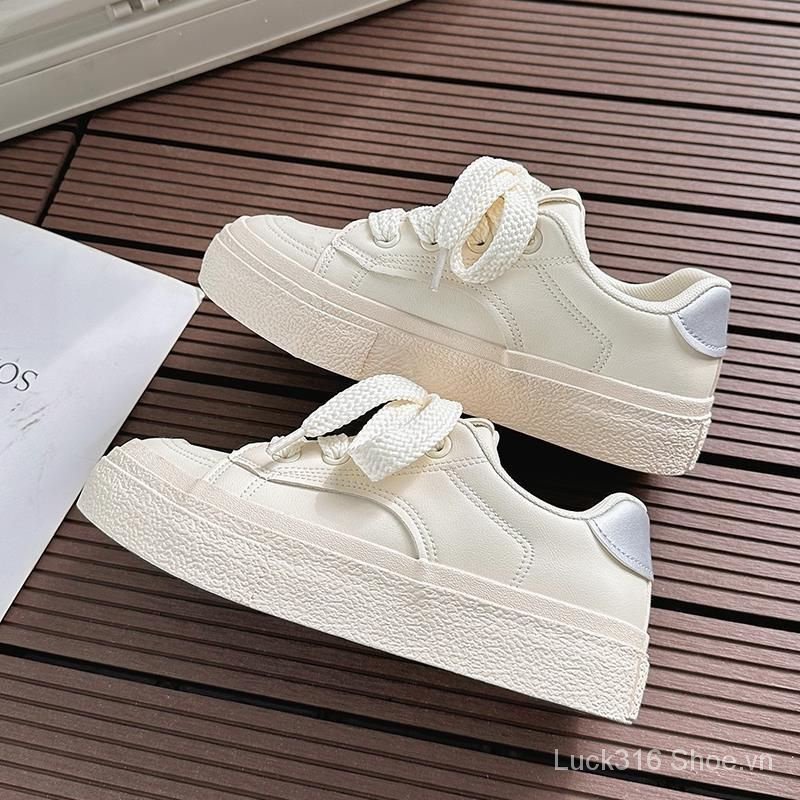 Giày Thể Thao Đế Dày Màu Trắng Sữa fufu Phong Cách Thời Trang Mới 2023